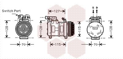 VAN WEZEL Компрессор, кондиционер 7700K031